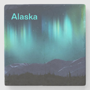 Dessous-de-verre En Pierre Aurora Borealis