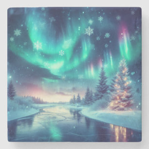 Dessous-de-verre En Pierre aurora borealis/Noël/hiver