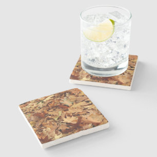 Dessous-de-verre En Pierre automne, feuille sec