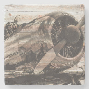 Dessous-de-verre En Pierre Avion Vintage