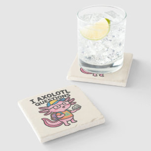 Dessous-de-verre En Pierre Axolotl nerd sarcastique je pose des questions sur
