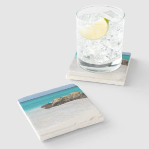 Dessous-de-verre En Pierre Azure Ocean Sandy Beach Photo