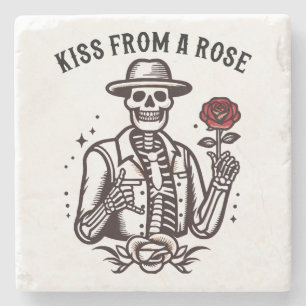 Dessous-de-verre En Pierre Baiser d'une rose