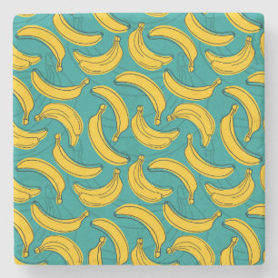 Dessous-de-verre En Pierre Banane jaune : Noir Vintage