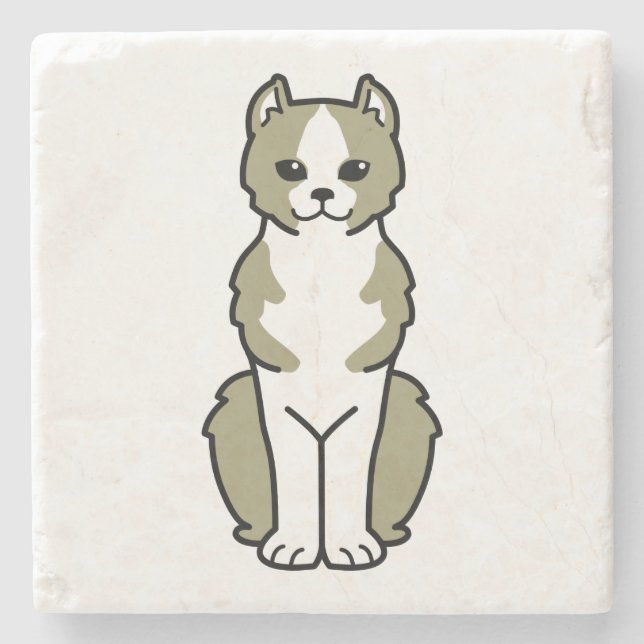 Dessous-de-verre En Pierre Bande dessinée de chat de Kinkalow (Devant)