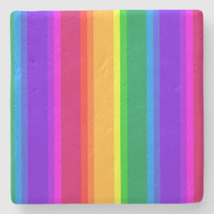 Dessous-de-verre En Pierre Bandes arc-en-ciel irrégulières