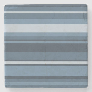 Dessous-de-verre En Pierre Bandes bleu gris