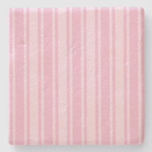 Dessous-de-verre En Pierre Bandes de bonbons rose pâle