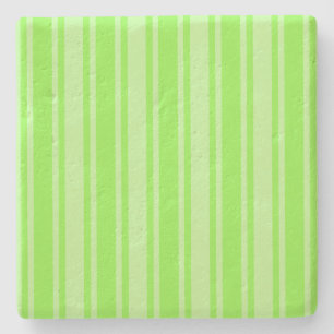 Dessous-de-verre En Pierre Bandes de bonbons vert citron