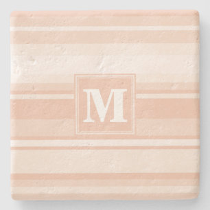 Dessous-de-verre En Pierre Bandes de pêche monogramme