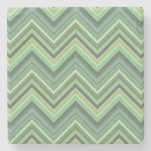 Dessous-de-verre En Pierre Bandes de zigzag vert olive
