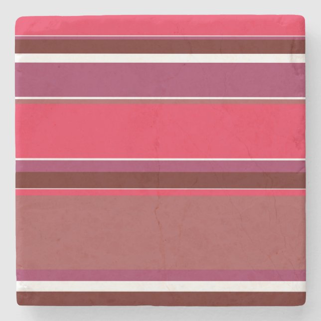 Dessous-de-verre En Pierre Bandes rouges (Devant)