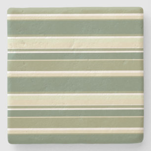 Dessous-de-verre En Pierre Bandes vert olive