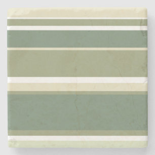 Dessous-de-verre En Pierre Bandes vert olive