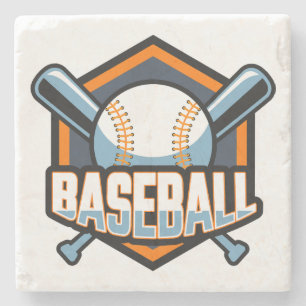 Dessous-de-verre En Pierre Baseball couleur personnalisé