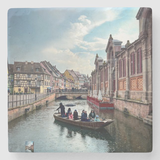 Dessous-de-verre En Pierre Bateau de la rivière Little Venice (Devant)