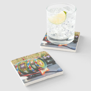 DESSOUS-DE-VERRE EN PIERRE BATEAUX DE CANAL