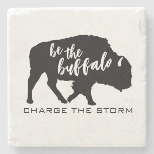 Dessous-de-verre En Pierre Be the Buffalo Silhouette