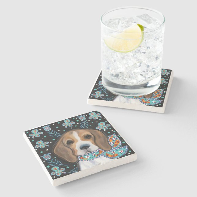 Dessous-de-verre En Pierre Beagle (Côté)