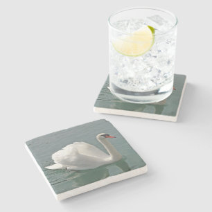 Dessous-de-verre En Pierre Beau cygne blanc