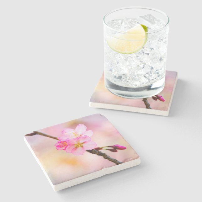Dessous-de-verre En Pierre Beautiful Sakura Cherry (Côté)