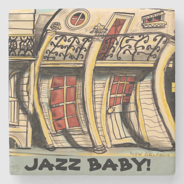 DESSOUS-DE-VERRE EN PIERRE BÉBÉ DE JAZZ (Devant)