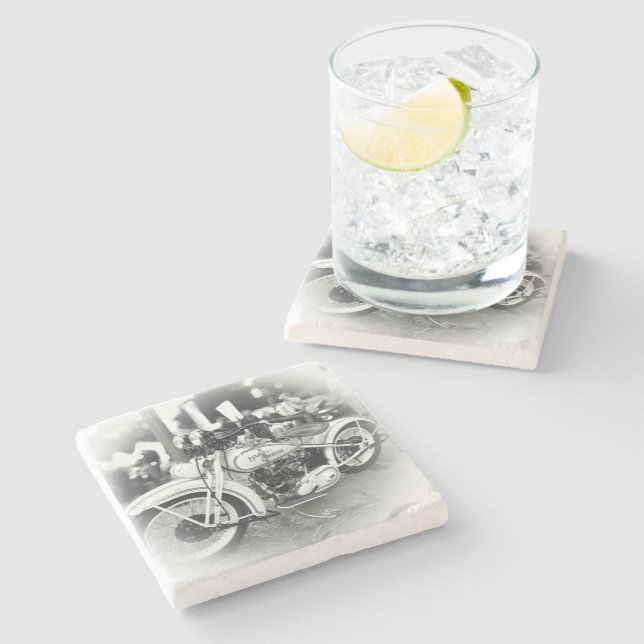 Dessous-de-verre En Pierre Beer Motorcycle Coaster 11 (Côté)