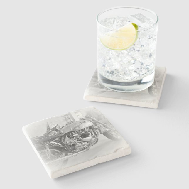 Dessous-de-verre En Pierre Beer Motorcycle Coaster 13 (Côté)