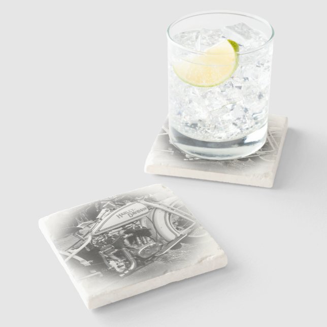 Dessous-de-verre En Pierre Beer Motorcycle Coaster 14 (Côté)