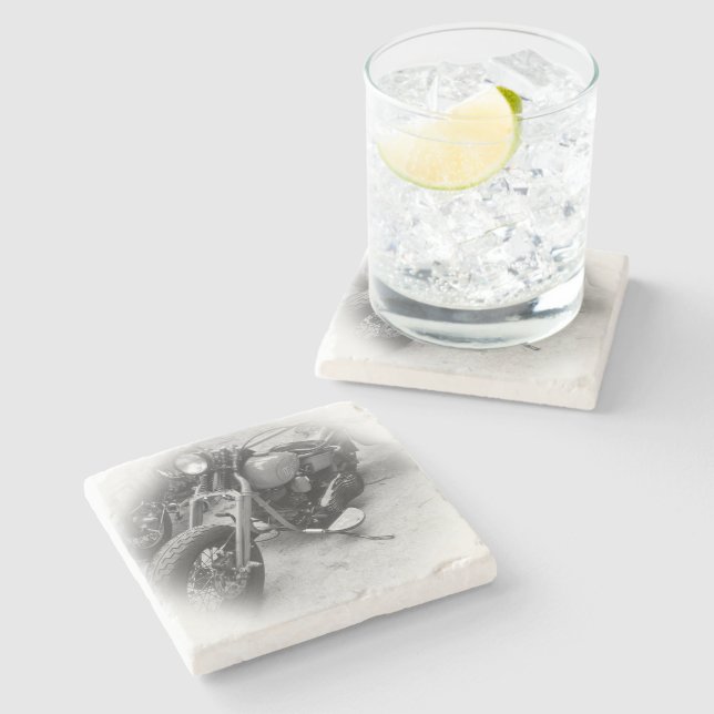 Dessous-de-verre En Pierre Beer Motorcycle Coaster 16 (Côté)