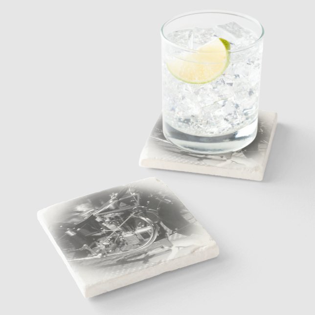 Dessous-de-verre En Pierre Beer Motorcycle Coaster 5 (Côté)