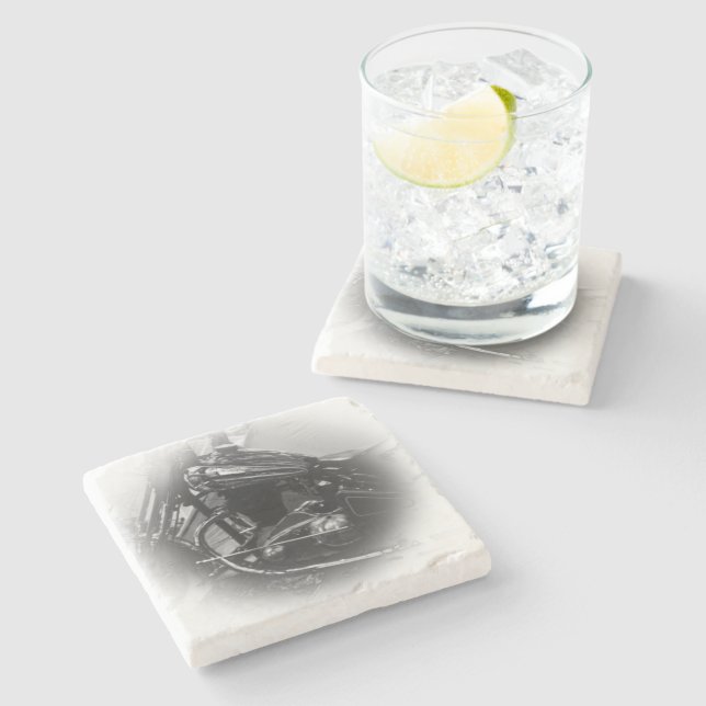 Dessous-de-verre En Pierre Beer Motorcycle Coaster 8 (Côté)