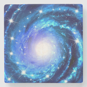 Dessous-de-verre En Pierre Belle Galaxie des étoiles