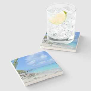 Dessous-de-verre En Pierre Belle Plage Tropicale Turquoise