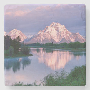 Dessous-de-verre En Pierre Belles Réflexions-Grand Tetons