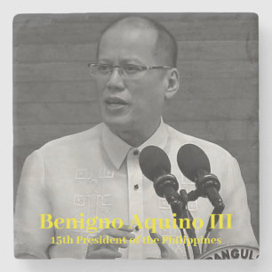Dessous-de-verre En Pierre Benigno PNoy Aquino III 15e Président Philippines