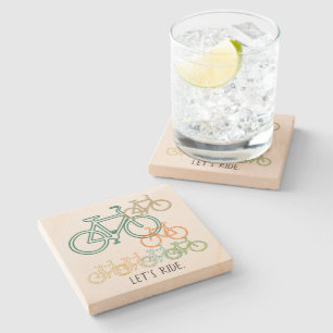 Dessous-de-verre En Pierre Bicyclettes à vélo