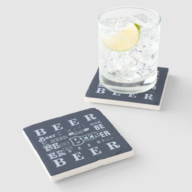Dessous-de-verre En Pierre Bière (Côté)