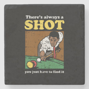 Dessous-de-verre En Pierre Billiard Snooker Retro