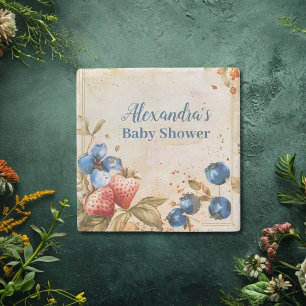 Dessous-de-verre En Pierre Bleu Berry baby shower doux