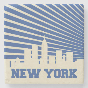 Dessous-de-verre En Pierre Bleu de New York