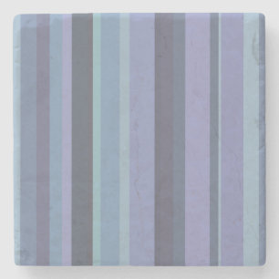 Dessous-de-verre En Pierre Bleu-gris, bandes horizontales