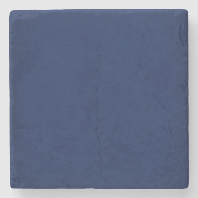 Dessous-de-verre En Pierre Bleu marine moderne personnalisable (Devant)