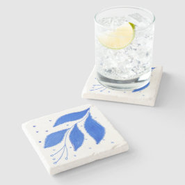 Dessous-de-verre En Pierre Bleu Méditerranée