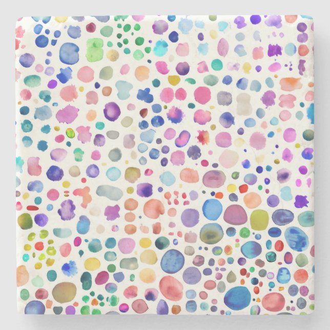 Dessous-de-verre En Pierre Blobs aquarelle (Devant)