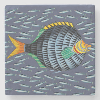 Dessous-de-verre En Pierre Blowfish et vairons