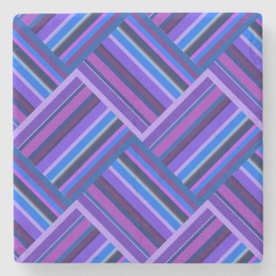 Dessous-de-verre En Pierre Blue and purple stripes weave