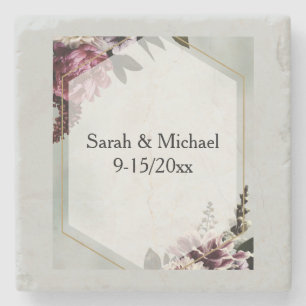 Dessous-de-verre En Pierre Blush Botanical