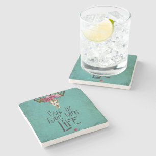 Dessous-de-verre En Pierre Boho Skull Love Life