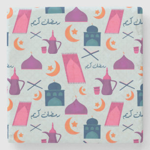 Dessous-de-verre En Pierre Bon Motif du Ramadan